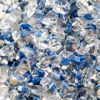 Edelstein Wasserstab „Intuition und Erkenntnis“ Sodalith & Bergkristall