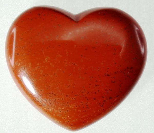 Taschenstein Herz Jaspis rot