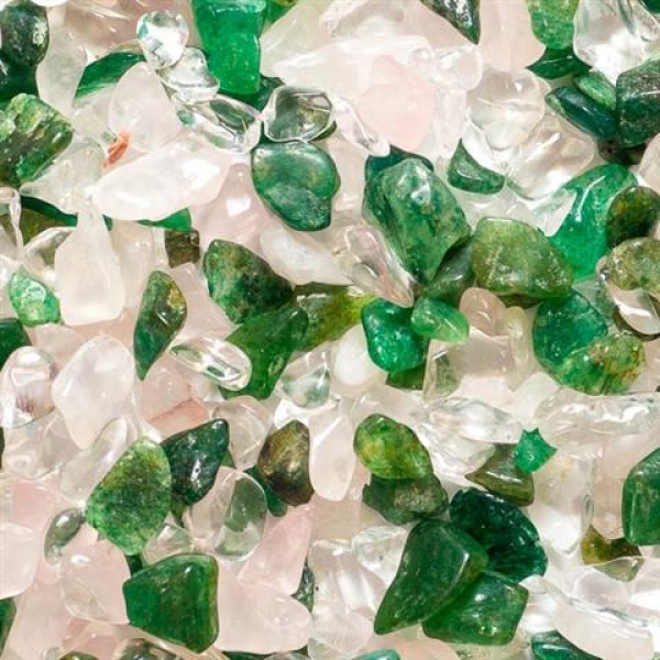 Edelstein Wasserstab „Regeneration und Erholung“ Aventurin Rosenquarz & Bergkristall